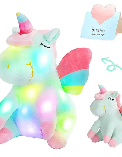 Load image into Gallery viewer, 30Cm LED Light Musical Unicorn Plush Toys Soft Cute Green Pink Light-Up Stuffed Animals for Girls Birthday Gift Glowing Toy 2668south
