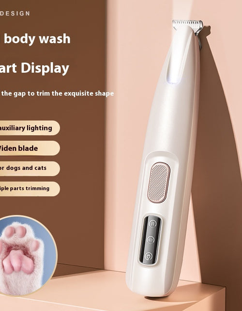 Load image into Gallery viewer, Pets Dog Paw Trimmer With LED Light Fully Waterproof Pet Hair Trimmer With LED Display Dog Clippers For Grooming Widen Blade
