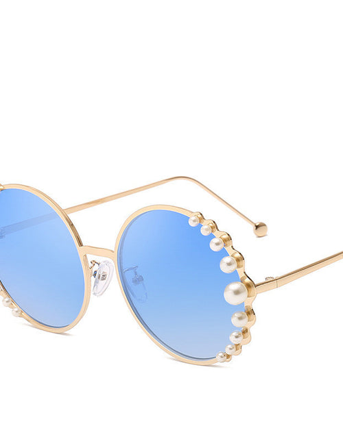 Load image into Gallery viewer, Round frame pearl sunglasses ladies sunglasses
