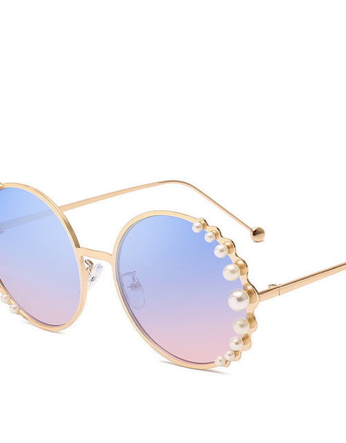 Load image into Gallery viewer, Round frame pearl sunglasses ladies sunglasses
