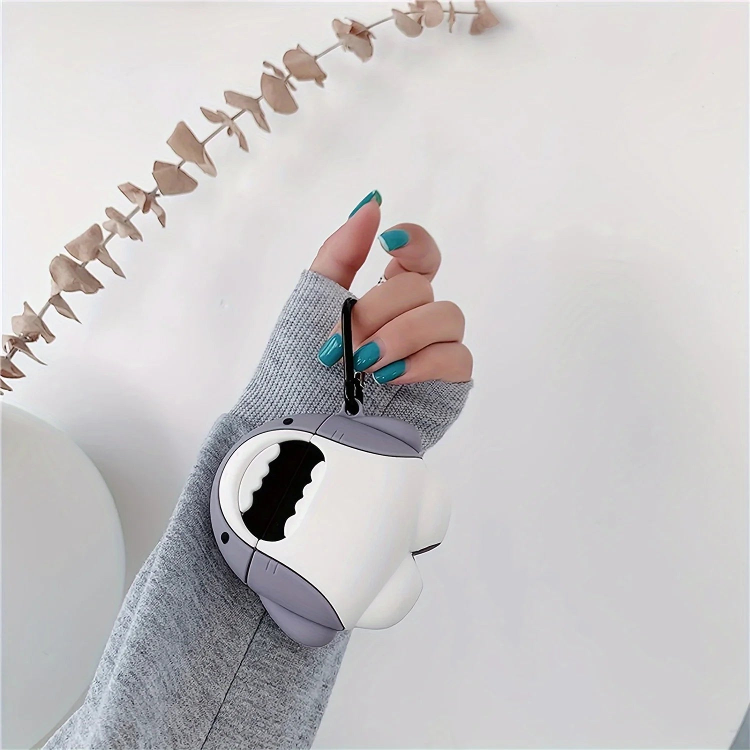 3D Cute Cartoon Shark Shape Soft Silicone Wireless Earphone Case for Airpods 1/2/3/Pro 2668south