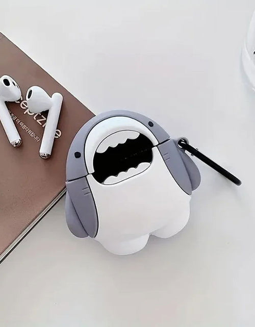 Load image into Gallery viewer, 3D Cute Cartoon Shark Shape Soft Silicone Wireless Earphone Case for Airpods 1/2/3/Pro 2668south
