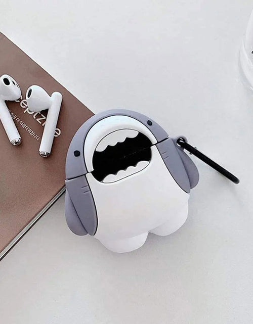 Load image into Gallery viewer, 3D Cute Cartoon Shark Shape Soft Silicone Wireless Earphone Case for Airpods 1/2/3/Pro 2668south
