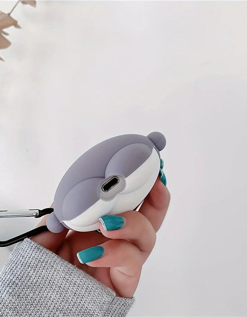 Load image into Gallery viewer, 3D Cute Cartoon Shark Shape Soft Silicone Wireless Earphone Case for Airpods 1/2/3/Pro 2668south
