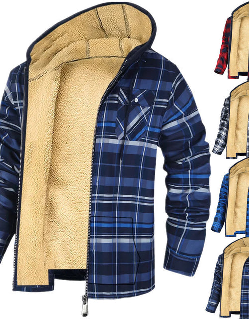 Load image into Gallery viewer, Thickened Cotton-padded Clothes Plaid Long Sleeve Loose My Store
