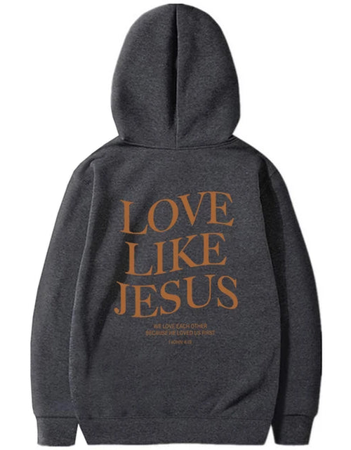 Load image into Gallery viewer, Love like Jesus Inspirational Christian Hoodie Faith Based Religious Hoodies Christian Apparel Bible Verse Jesus Sweatshirt Top
