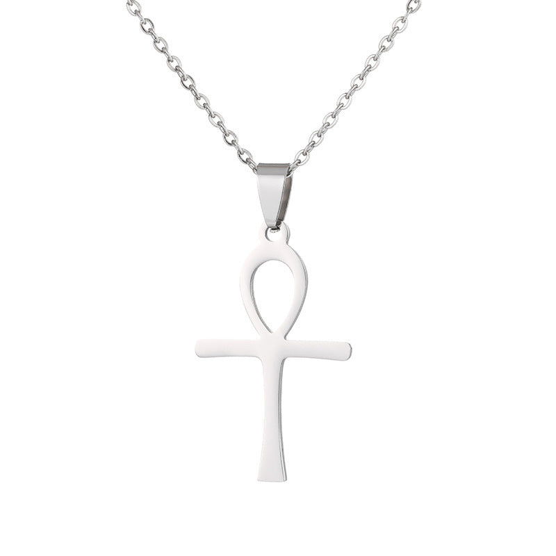 Stainless Steel Cross Necklace For Men Women Pendant Jewelry Fashion Fall Winter Sweater Necklace My Store