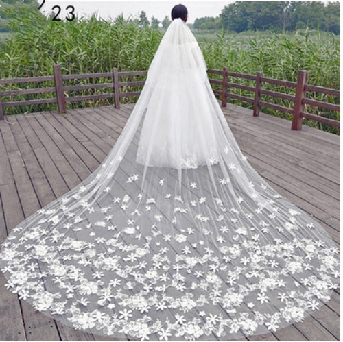 Load image into Gallery viewer, Bridal Wedding Dress Long Tail Luxury Super Fairy Wedding Veil
