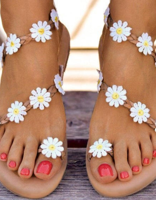 Load image into Gallery viewer, Daisy Open Toe Flat Sandals
