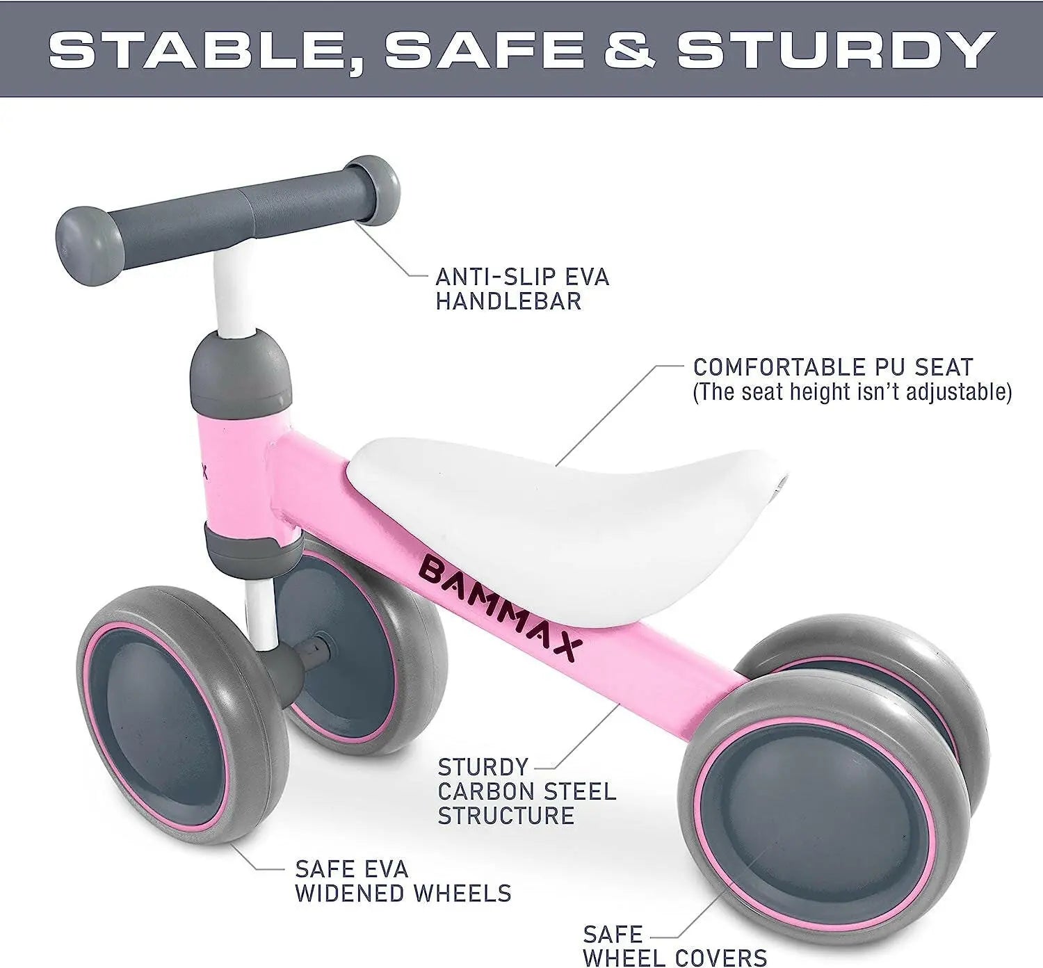 Easy Glide Wheels & Safer Toddler Bike Steering