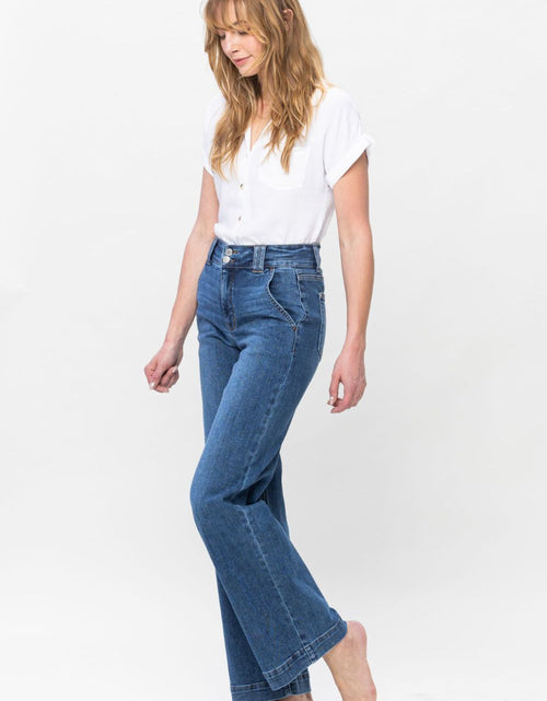 Load image into Gallery viewer, Judy Blue Full Size Double Button Wide Leg Jeans
