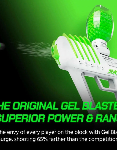 Load image into Gallery viewer, SURGE 1.5, Electric Green, Water-Based Gellet Blaster with 10,000 Electric Green Gellet Pack
