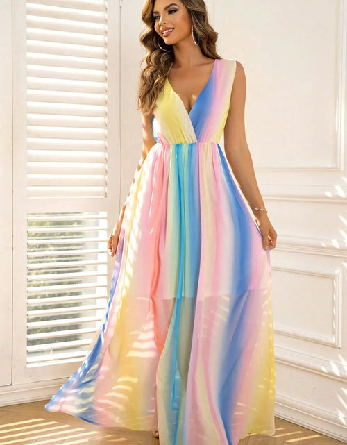 Load image into Gallery viewer, Surplice Neck Sleeveless Maxi Dress Trendsi
