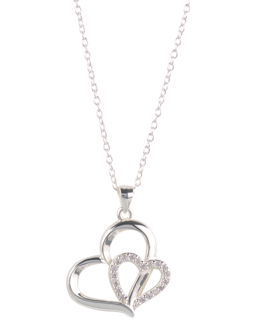 Load image into Gallery viewer, Eternity Love Heart Pave Necklace
