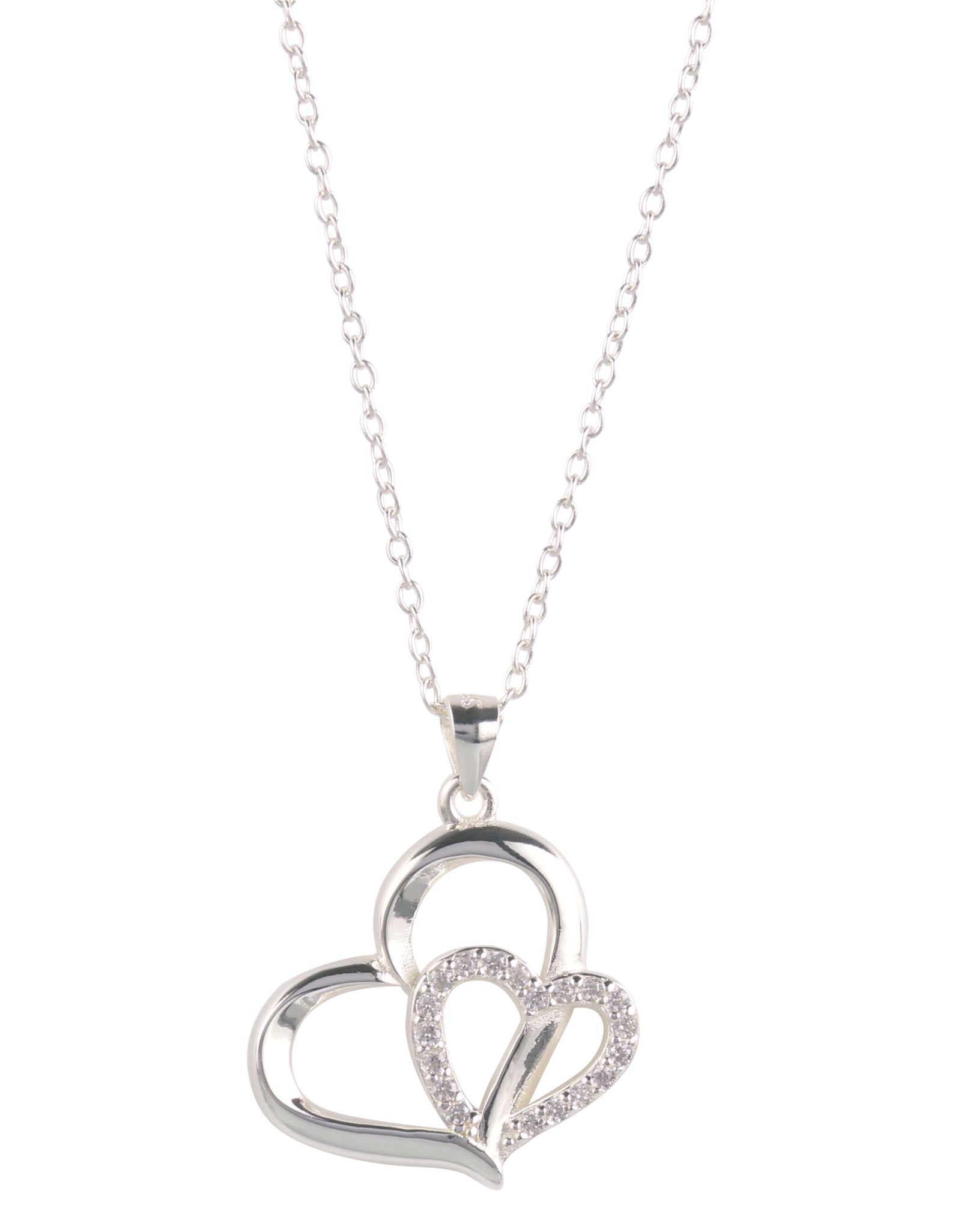 Eternity Love Heart Pave Necklace