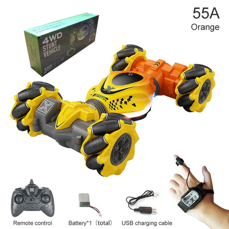 4WD RC Car Toy 2.4G Radio Remote Control Cars RC Watch Gesture Sensor Rotation Twist Stunt Drift Vehicle Toy for Children Kids 2668south