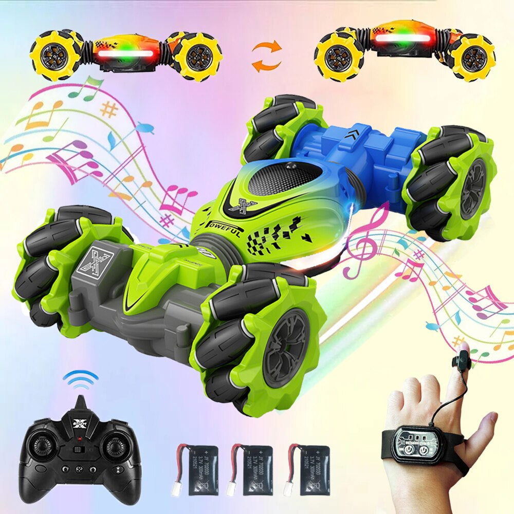 4WD RC Car Toy 2.4G Radio Remote Control Cars RC Watch Gesture Sensor Rotation Twist Stunt Drift Vehicle Toy for Children Kids 2668south