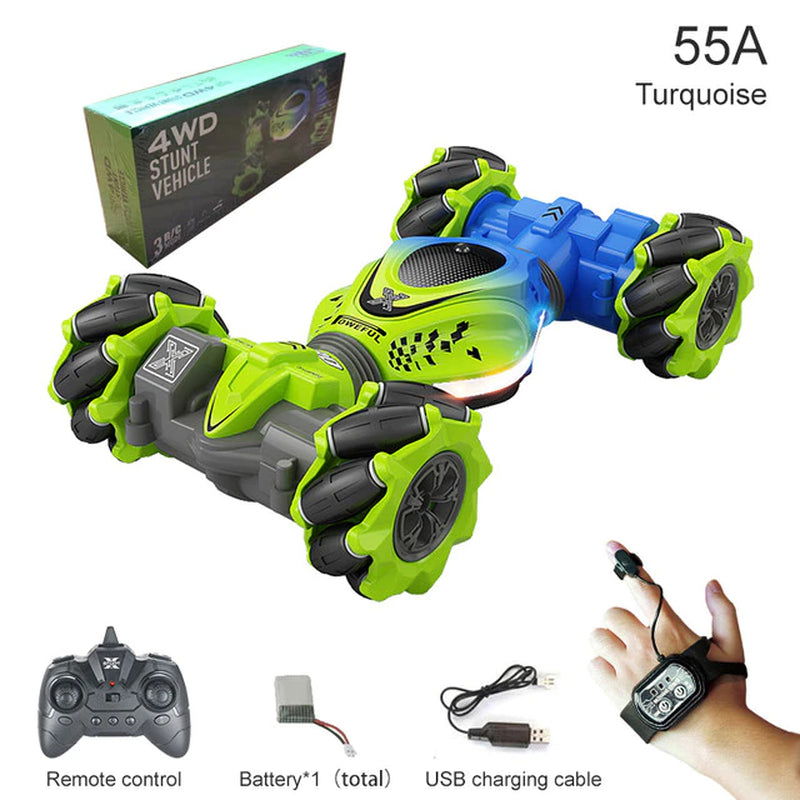 4WD RC Car Toy 2.4G Radio Remote Control Cars RC Watch Gesture Sensor Rotation Twist Stunt Drift Vehicle Toy for Children Kids 2668south