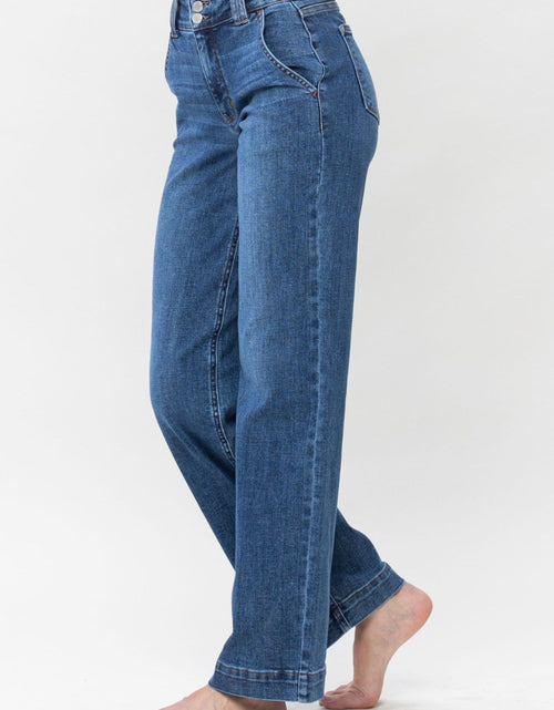 Load image into Gallery viewer, Judy Blue Full Size Double Button Wide Leg Jeans
