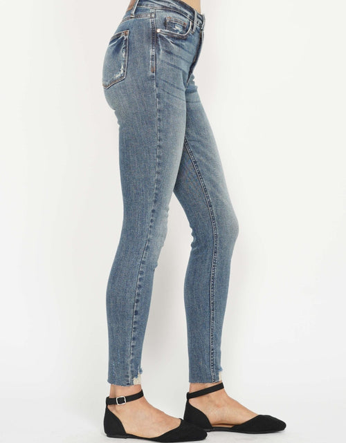 Load image into Gallery viewer, Judy Blue Full Size Tummy Control Vintage Wash Hem Destroy Skinny Jeans
