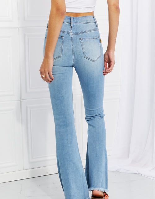 Load image into Gallery viewer, Vibrant MIU Full Size Jess Button Flare Jeans
