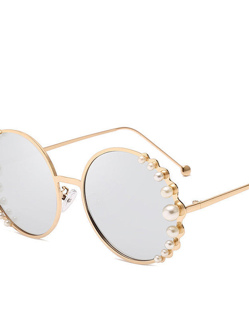 Load image into Gallery viewer, Round frame pearl sunglasses ladies sunglasses
