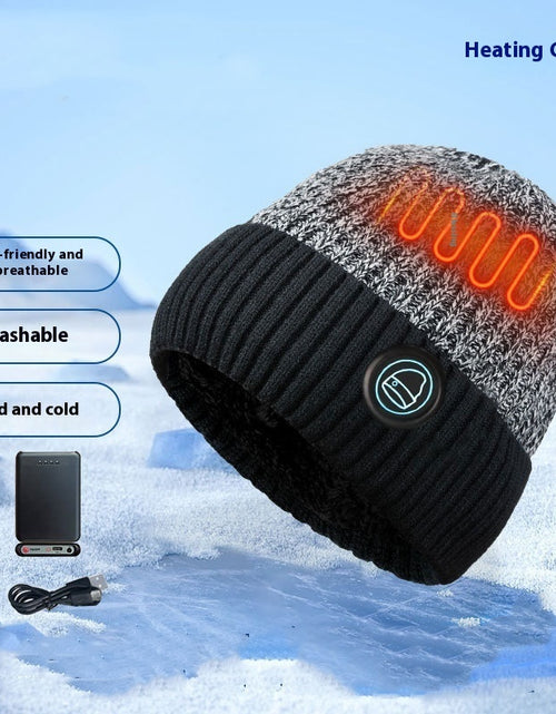 Load image into Gallery viewer, Winter Outdoors Ski Heating Hat Fleece-lined Heating Cap My Store
