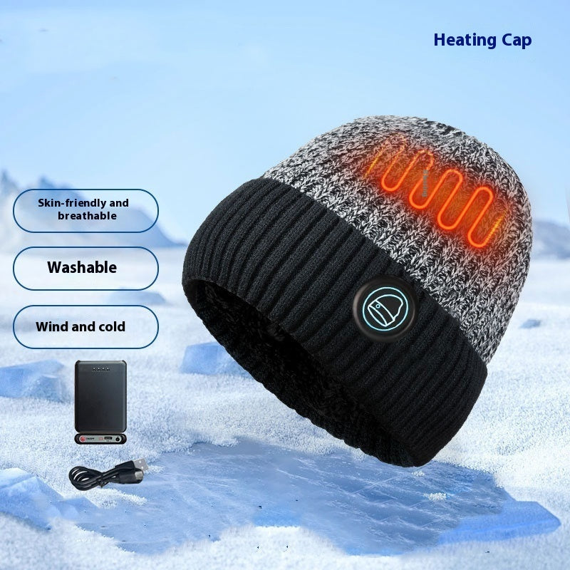 Winter Outdoors Ski Heating Hat Fleece-lined Heating Cap My Store