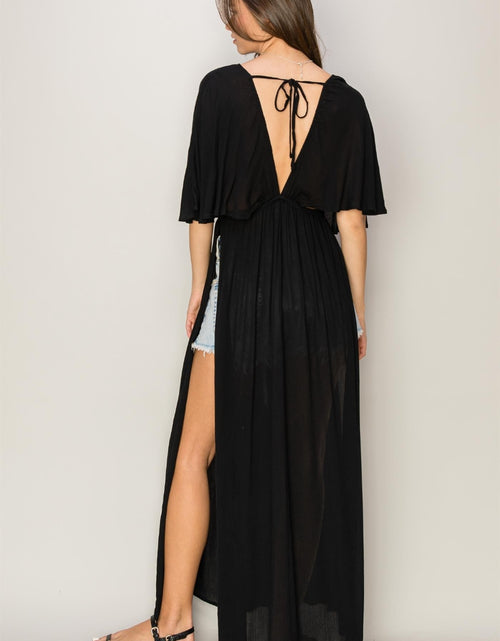 Load image into Gallery viewer, HYFVE Tie Back Maxi Split Cover Up Dress
