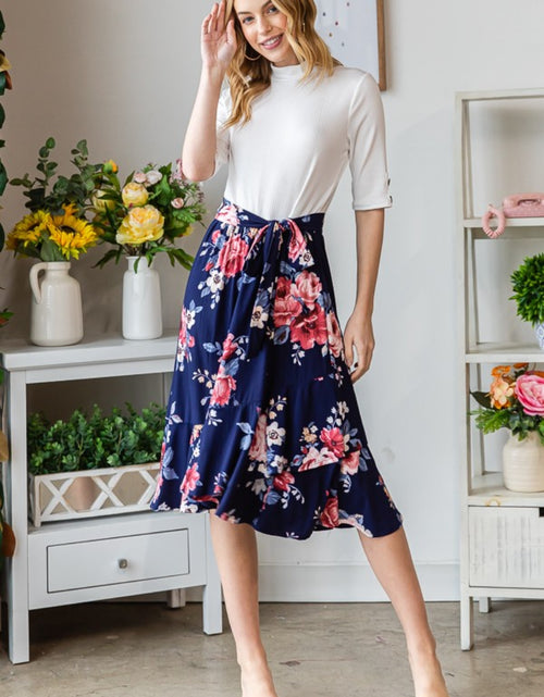 Load image into Gallery viewer, Reborn J Floral Wrap Ruffled Skirt
