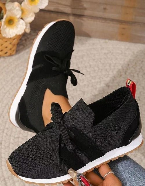 Load image into Gallery viewer, New Lace Up Mesh Flats Shoes For Women Breathable Casual Breathable Walking Wedges Shoes
