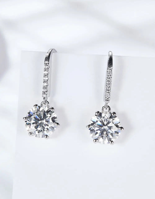 Load image into Gallery viewer, 6-Prong Moissanite Drop Earrings 2668south
