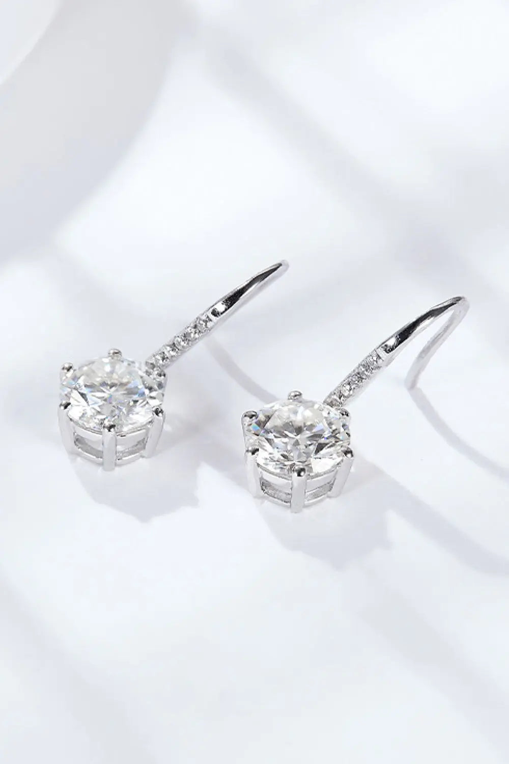 6-Prong Moissanite Drop Earrings 2668south