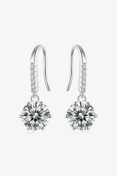 6-Prong Moissanite Drop Earrings 2668south