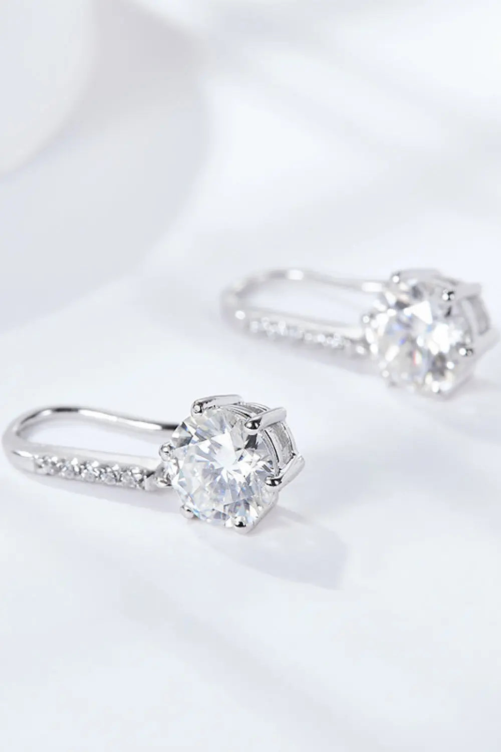 6-Prong Moissanite Drop Earrings 2668south