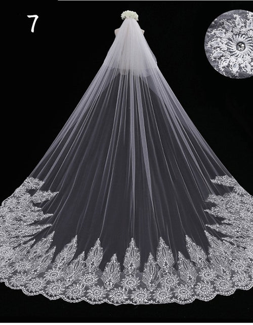 Load image into Gallery viewer, Bridal Wedding Dress Long Tail Luxury Super Fairy Wedding Veil
