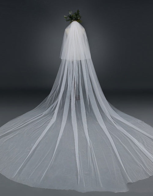 تحميل الصورة إلى عارض المعرض، Bridal Wedding Veil Widened Tail
