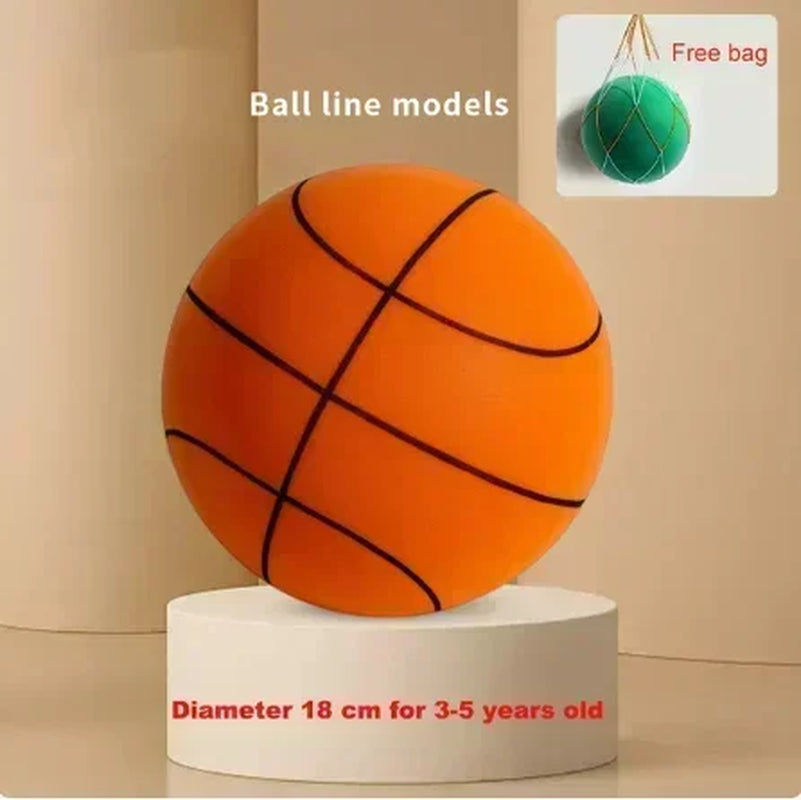 Indoor Silent Basketball Sports Bouncy Balls High Density Foam Material Children Adults Ball Training Complimentary Portable Net