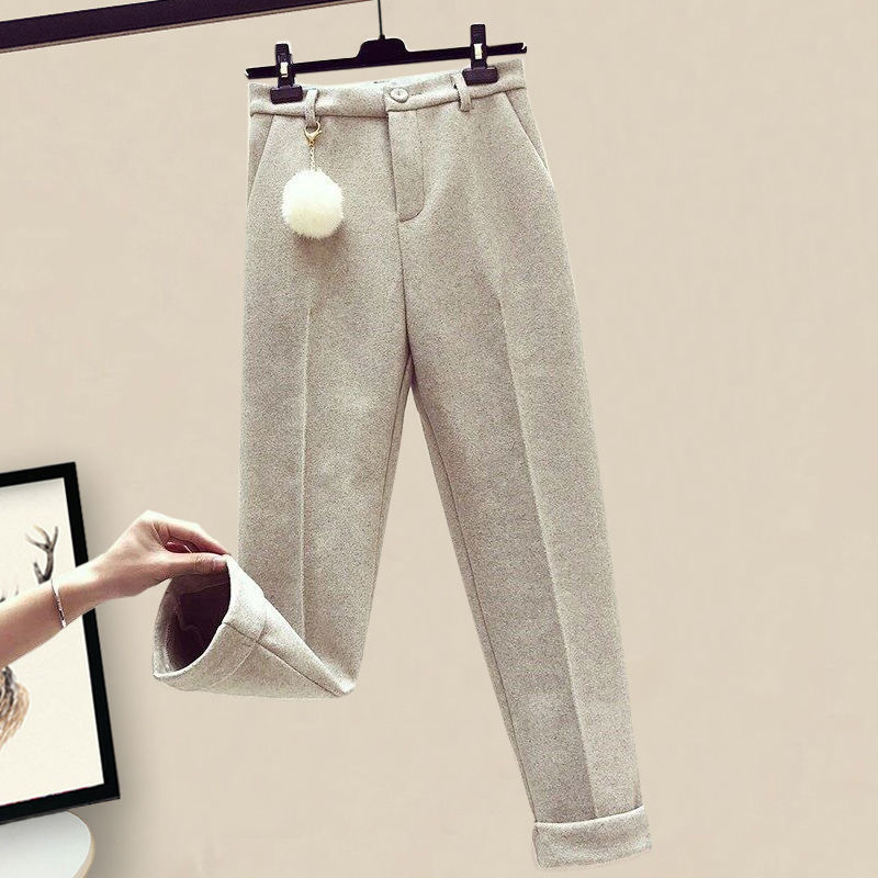 Women's Casual Sweater Haren Pants And Velvet Cotton Suit Set My Store