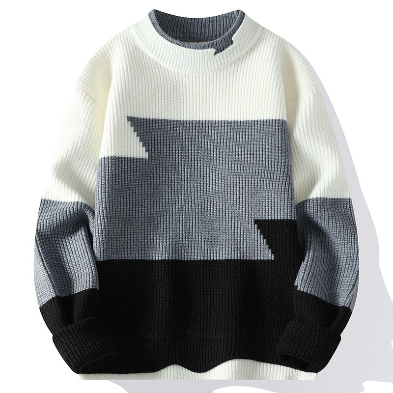 Round Neck Trend Hong Kong Style Fashion Loose Sweater My Store