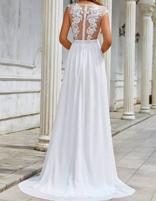 Load image into Gallery viewer, Chiffon Lace Trailing Wedding Large Swing Dress
