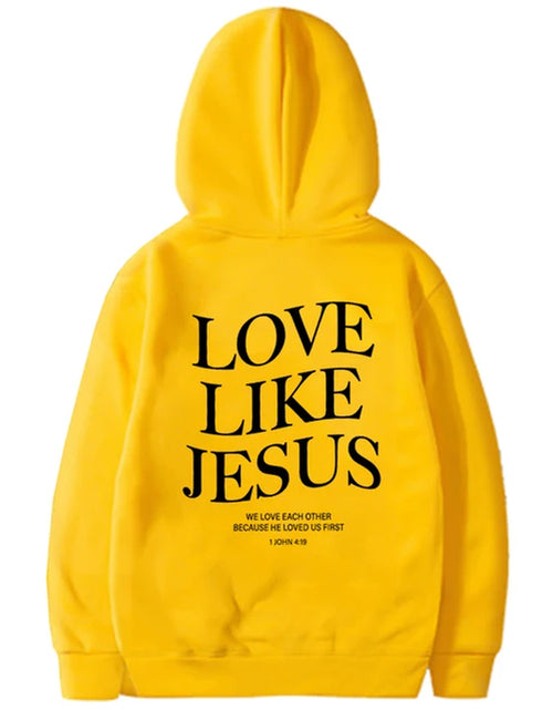 Load image into Gallery viewer, Love like Jesus Inspirational Christian Hoodie Faith Based Religious Hoodies Christian Apparel Bible Verse Jesus Sweatshirt Top
