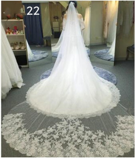 Load image into Gallery viewer, Bridal Wedding Dress Long Tail Luxury Super Fairy Wedding Veil
