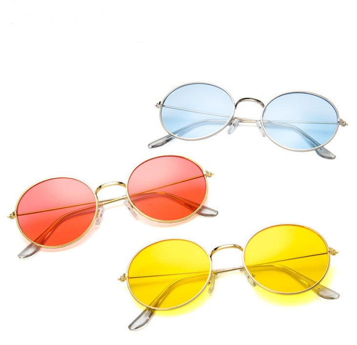 New Korean round jelly sunglasses transparent ocean sunglasses sunglasses vintage sunglasses 3019