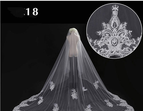 Load image into Gallery viewer, Bridal Wedding Dress Long Tail Luxury Super Fairy Wedding Veil
