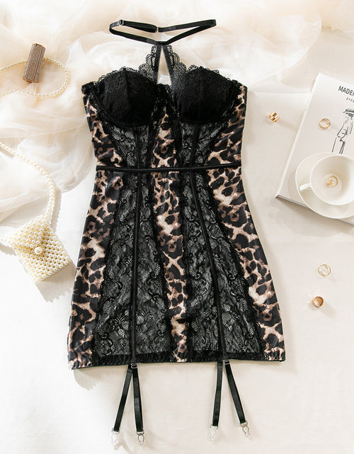 تحميل الصورة إلى عارض المعرض، Sexy Leopard Lace Tube Top Dress Ins Fashion Corset A-line Short Dresses For Women Clothing
