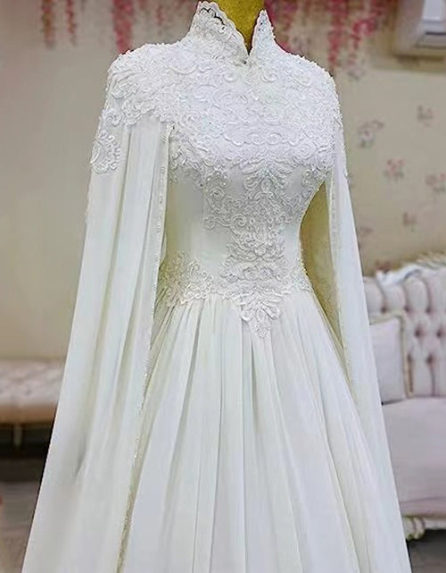 Load image into Gallery viewer, Lace Slim Long Sleeve Fishtail Wedding Dress
