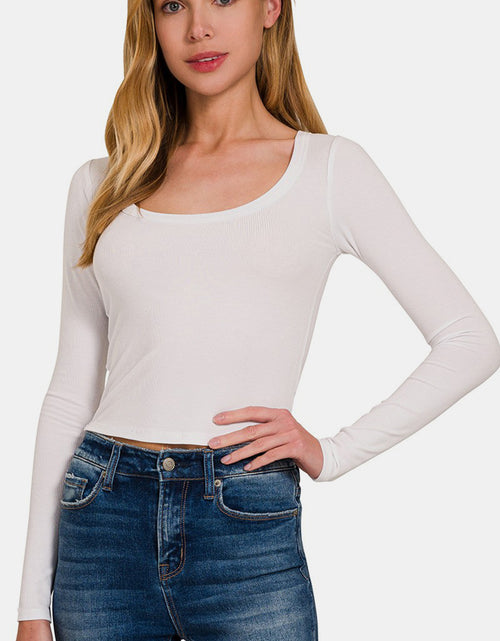 Load image into Gallery viewer, Zenana Scoop Neck Long Sleeve T-Shirt
