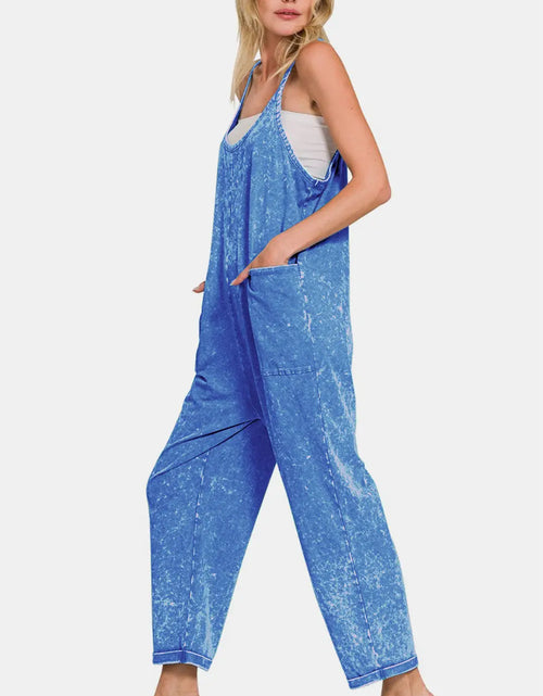 Load image into Gallery viewer, Zenana Washed Spaghetti Straps Overalls with Pockets Trendsi
