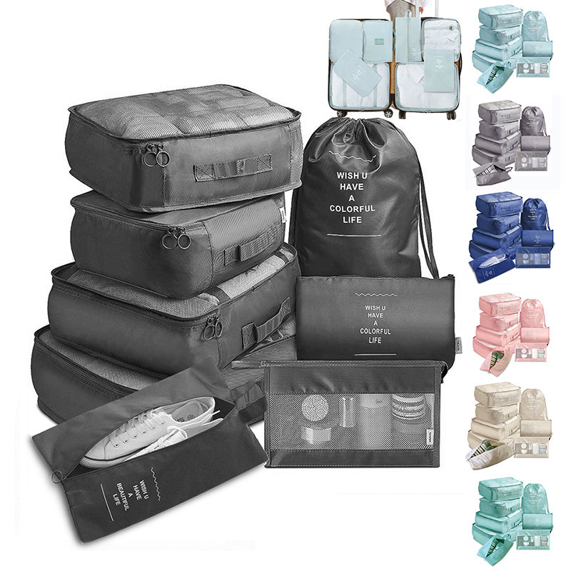 8-piece Set Luggage Divider Bag Travel Storage Clothes Underwear Shoes Organizer Packing Cube Bag 2668south